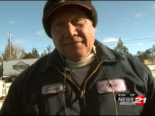 Gas station attendant Bean Koberstein says Monday morning was one of the coldest he's seen in six years